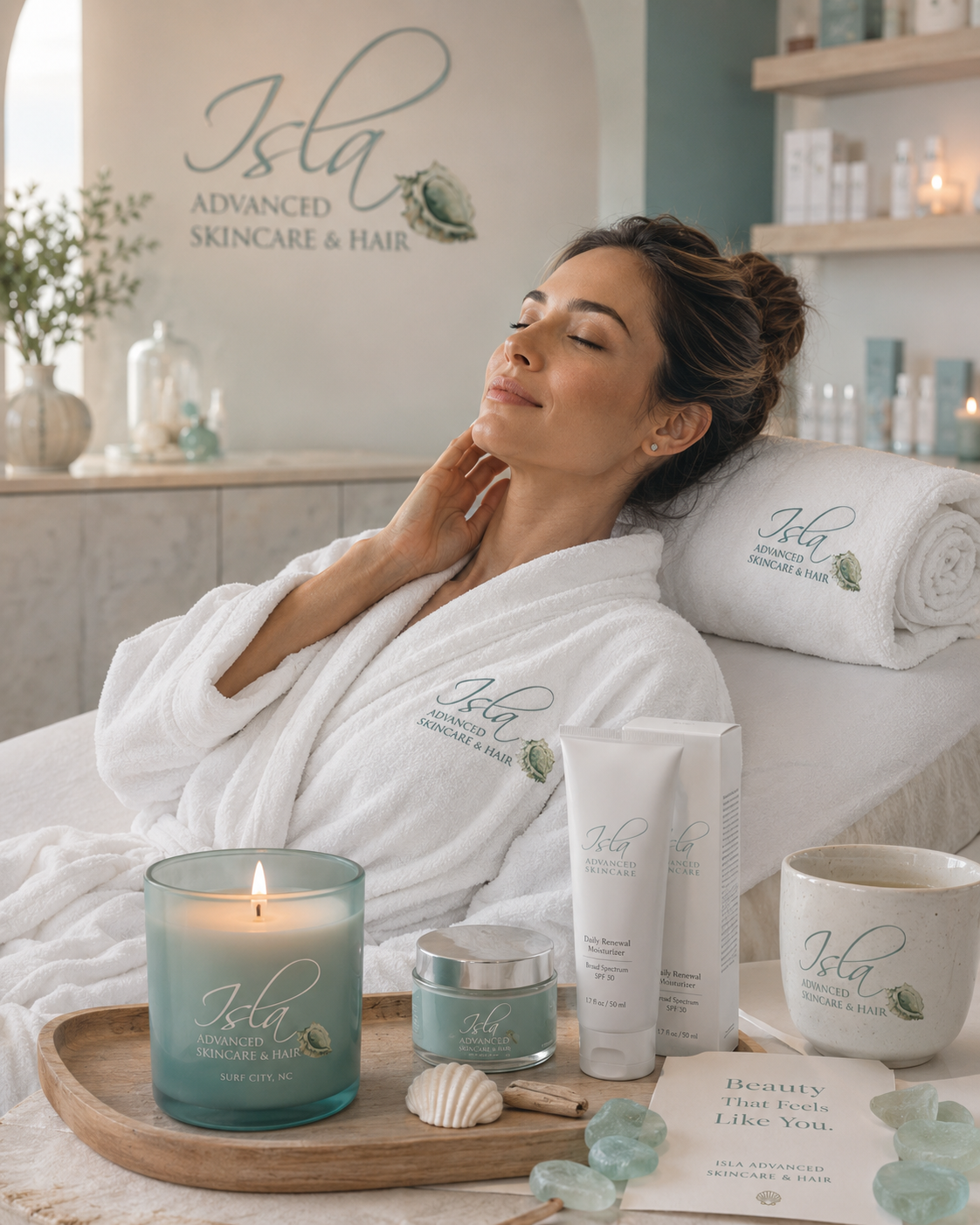 Isla Advanced Skincare & Hair client wellness treatment experience