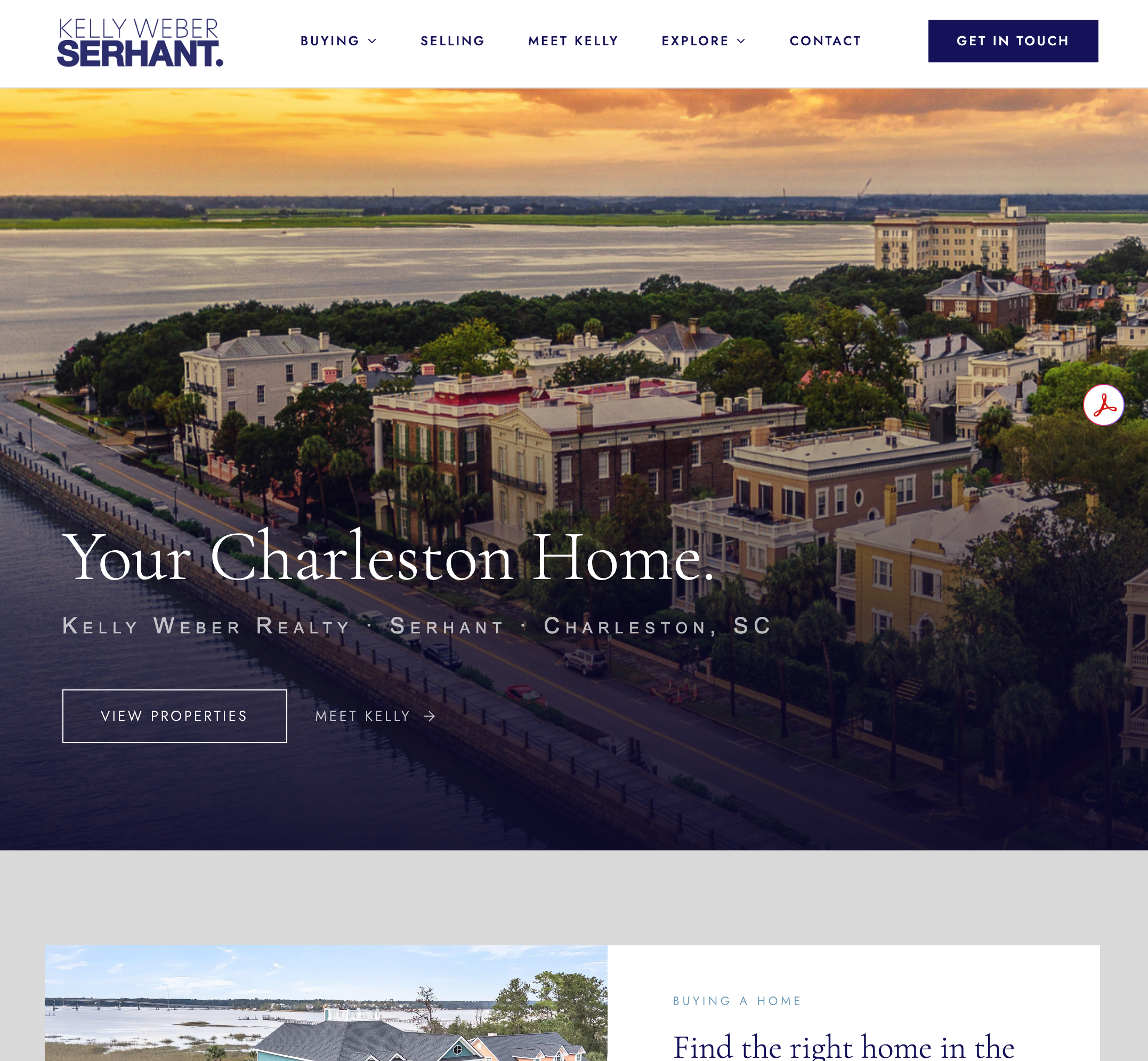 Kelly Weber–SERHANT Charleston website design
